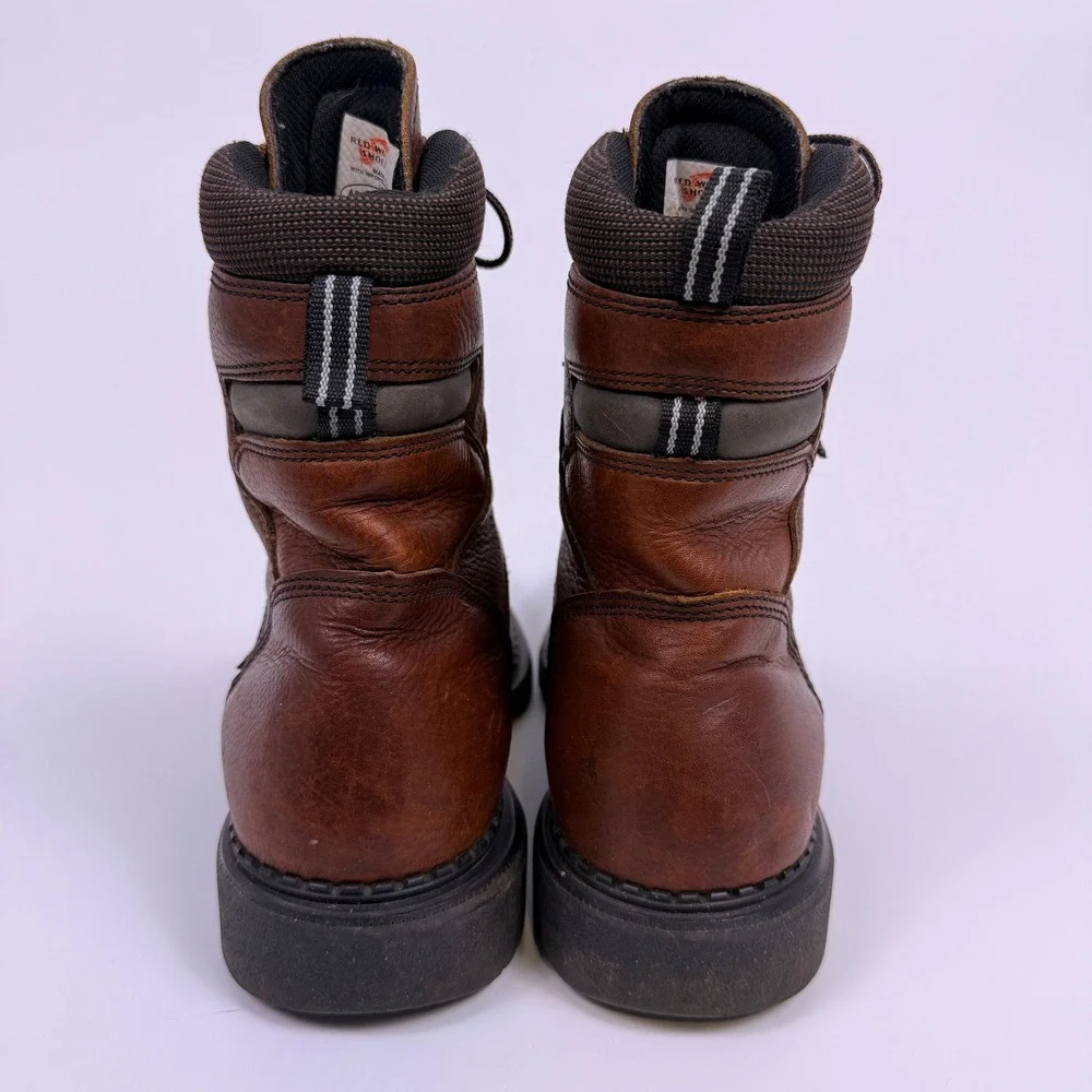 Red Wing 938 Work Boots Mens 12 H (4E) DynaForce Brown Leather Soft Toe USA Made